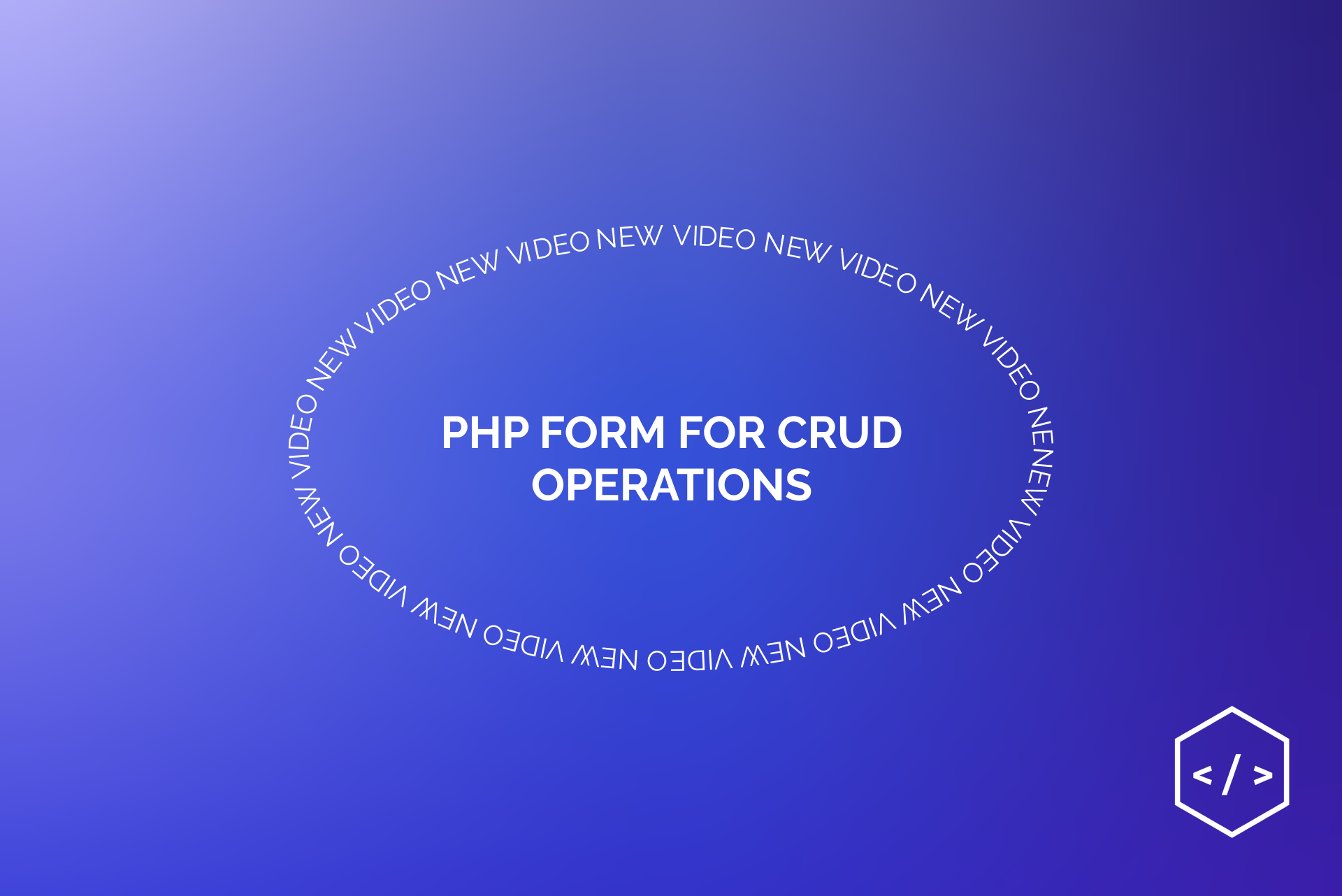 PHP Form for CRUD operations